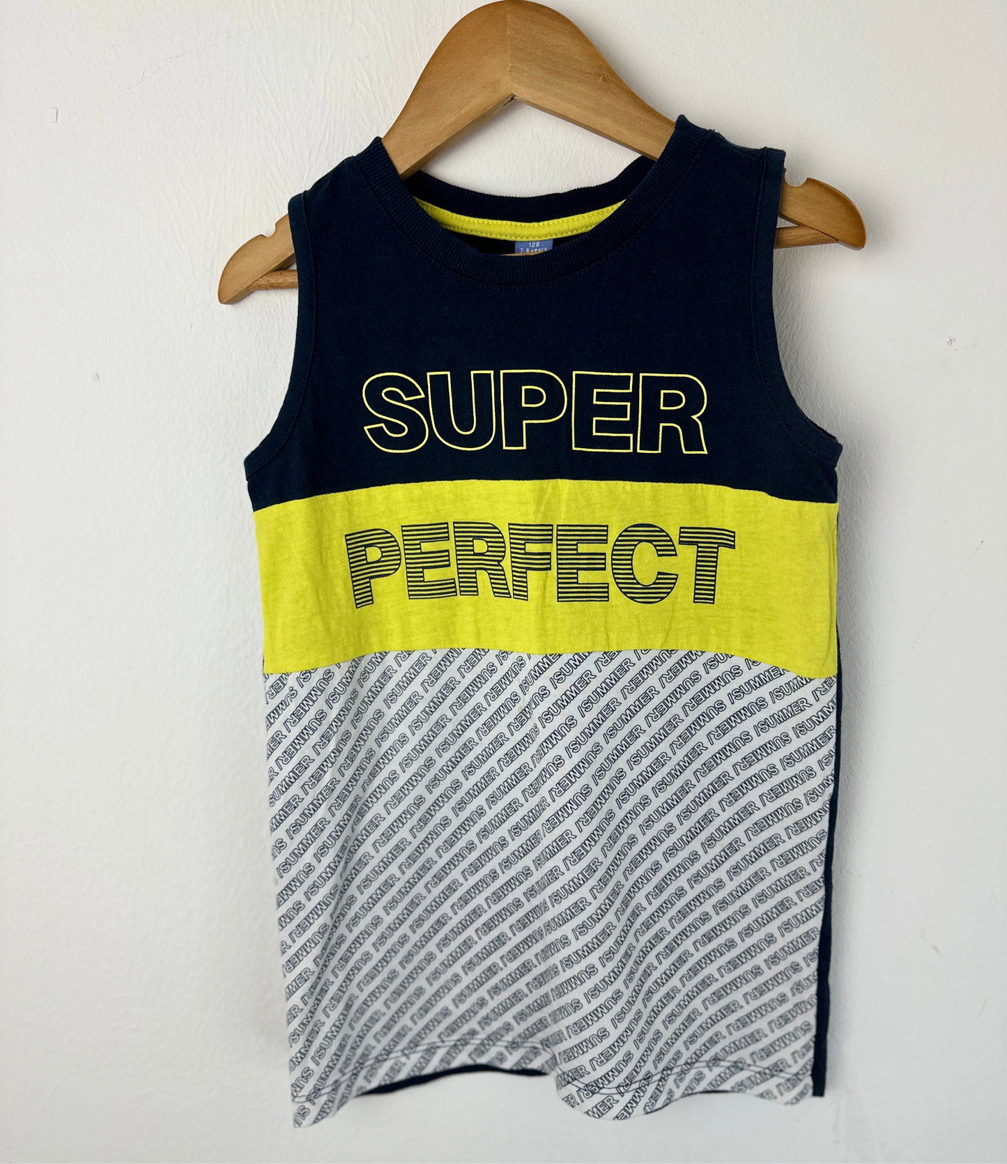 Boys Sleeveless Shirt- Summer Vests & Tops -Navy