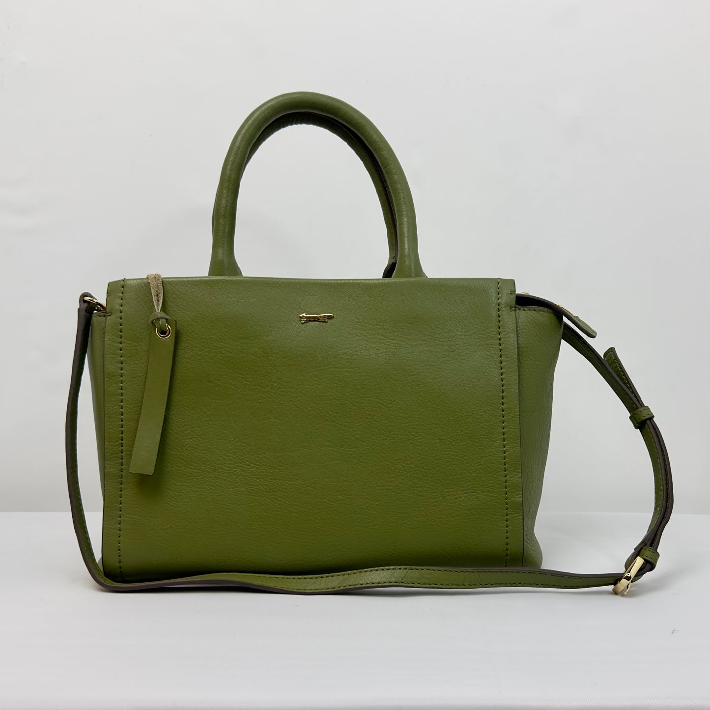 PAUL CASTELLOE - Feminine Leather Handbag - Olive Green
