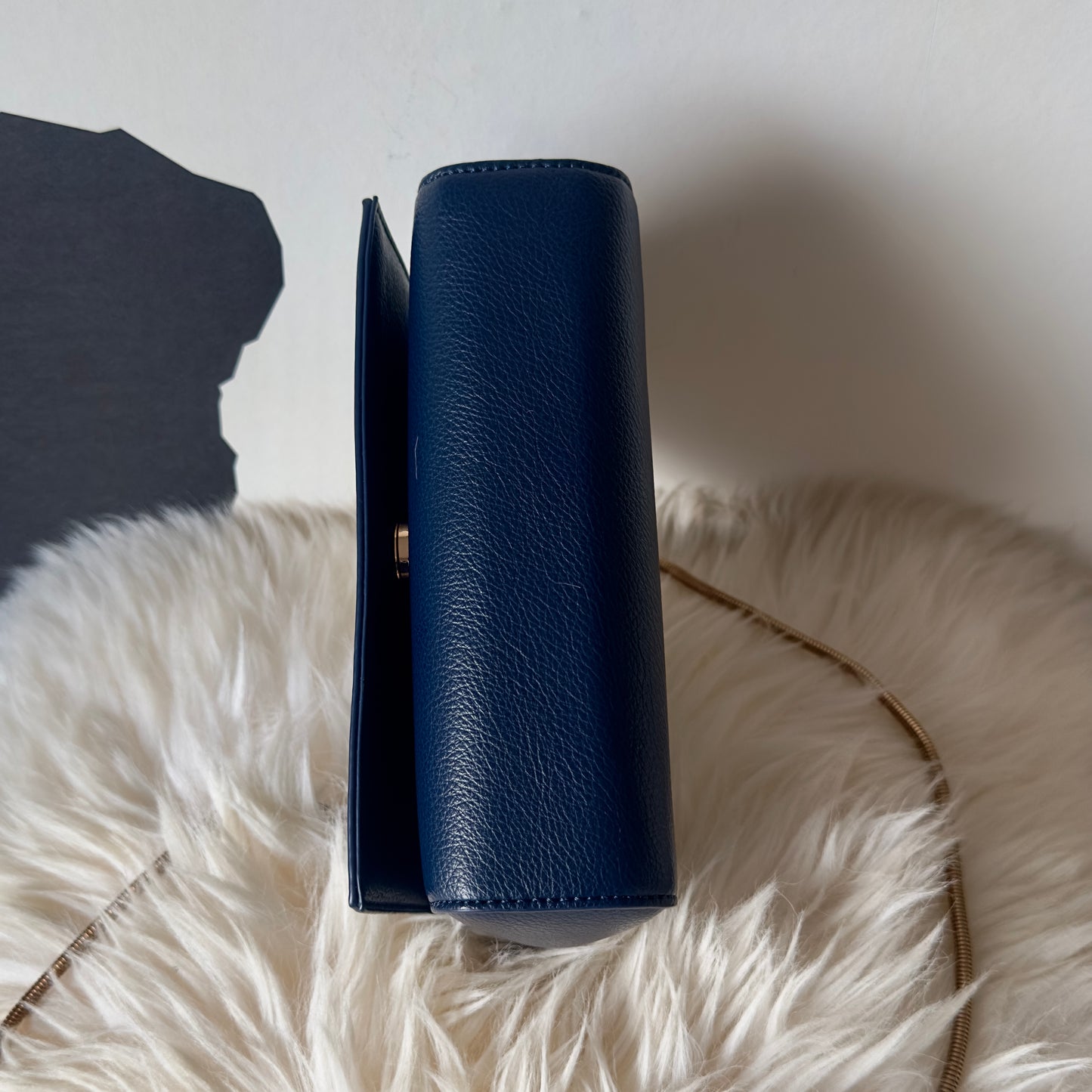 DANIELE DONATI -Leather Clutch Bag -Navy