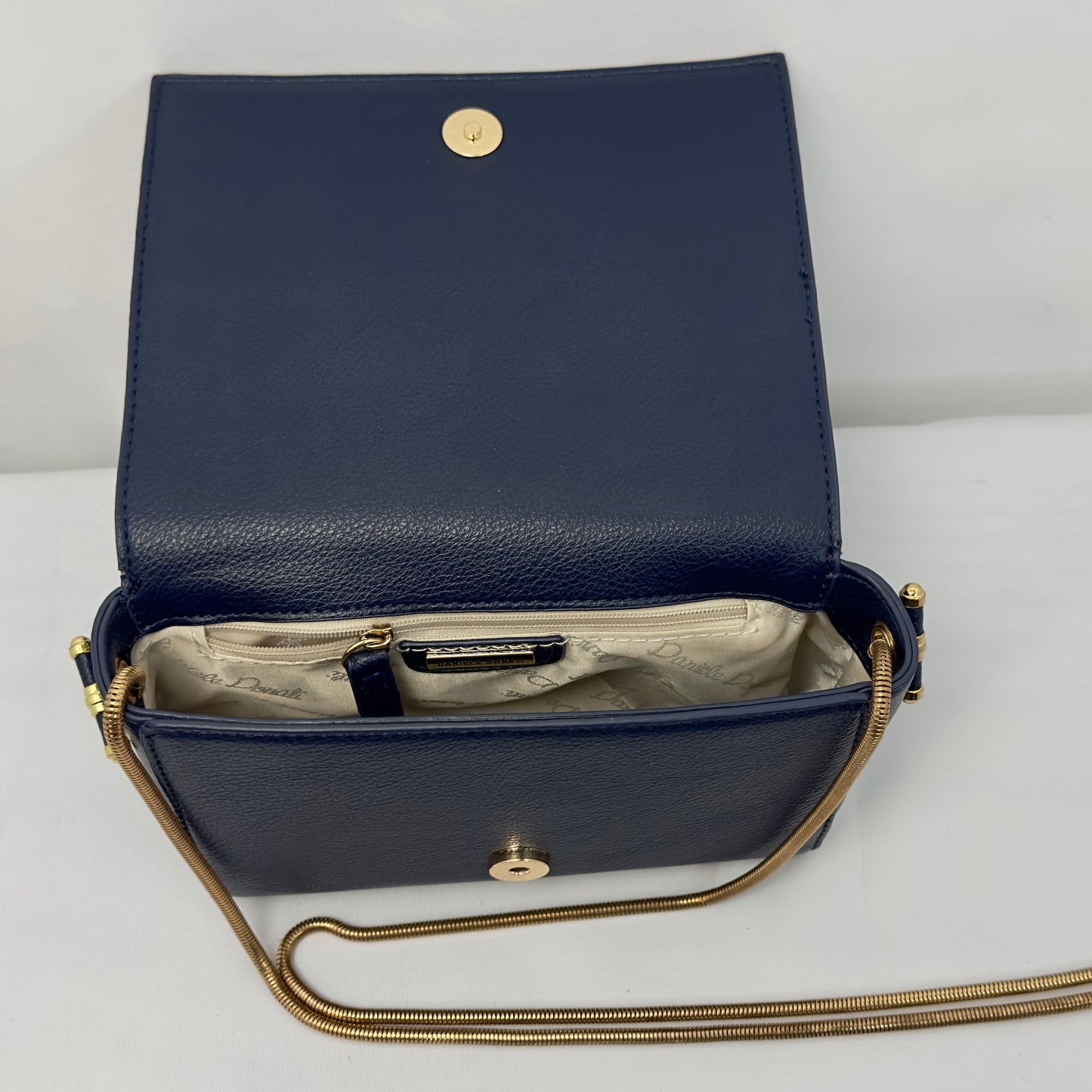 DANIELE DONATI -Leather Clutch Bag -Navy