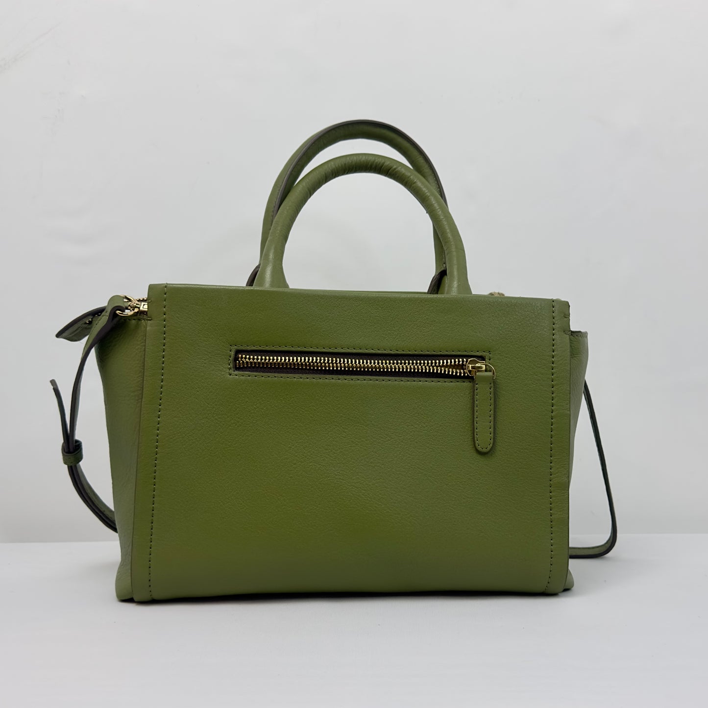 PAUL CASTELLOE - Feminine Leather Handbag - Olive Green