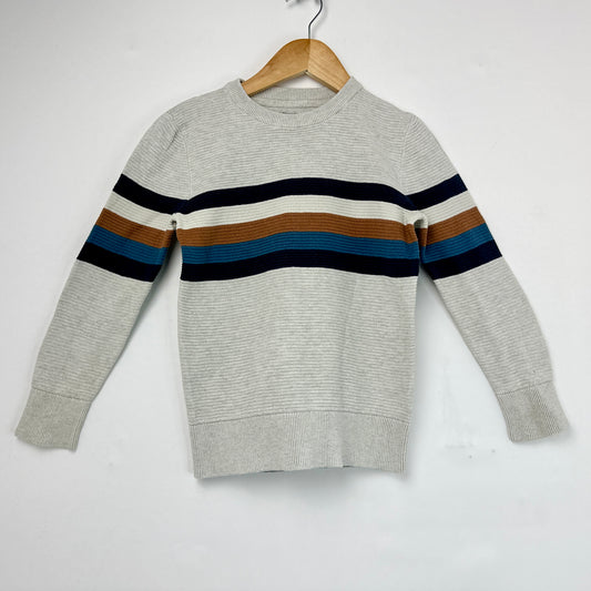 Children’s Knit sweater - Boys Jumper - Blue/Brown Stripes