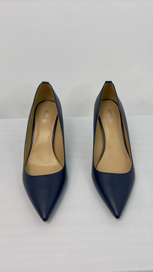 MICHAEL KORS -Decolleté Alina -Classic Heels - Leather Shoes-Navy