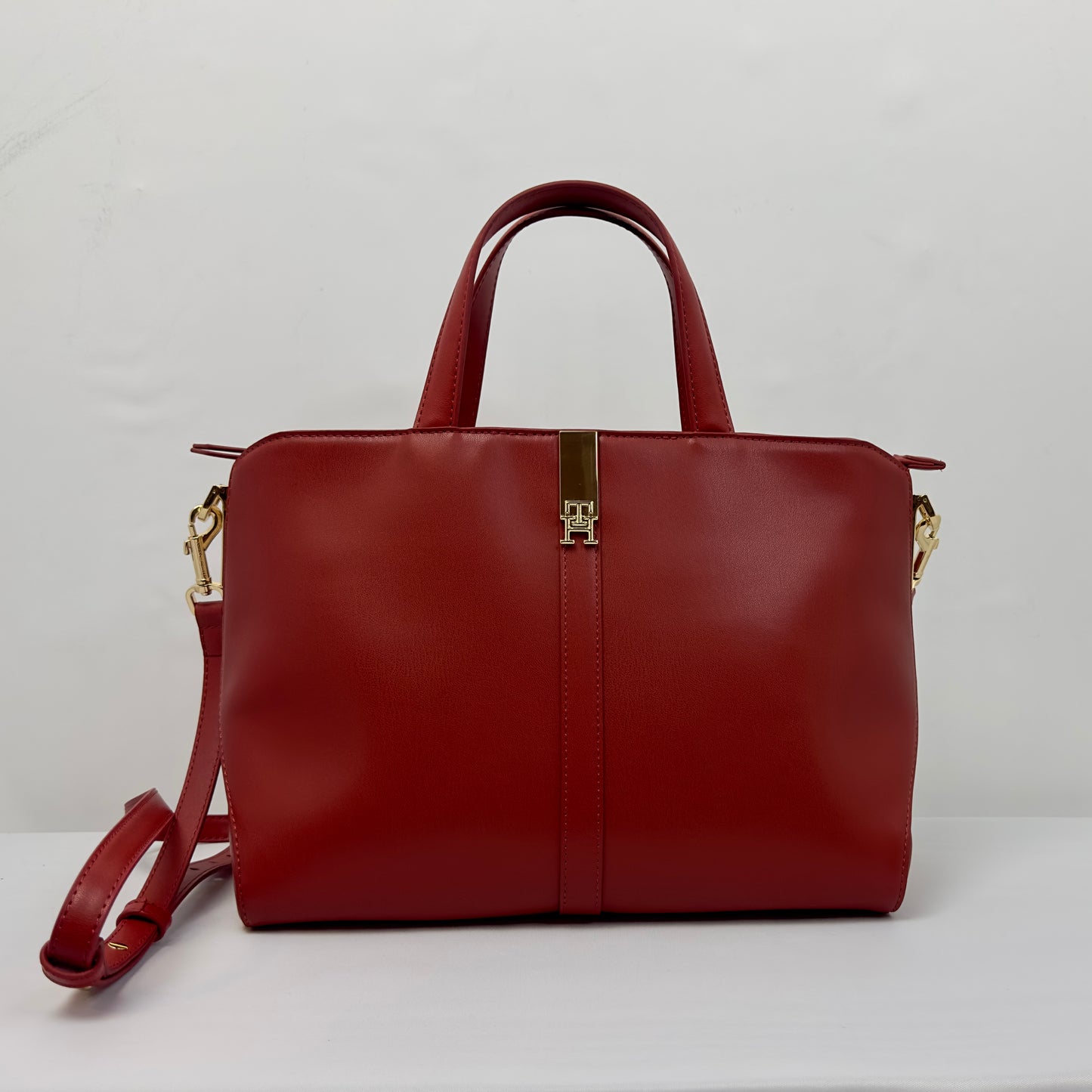 TOMMY HILFIGER - HERITAGE Plaque Satchel Bag -Blush