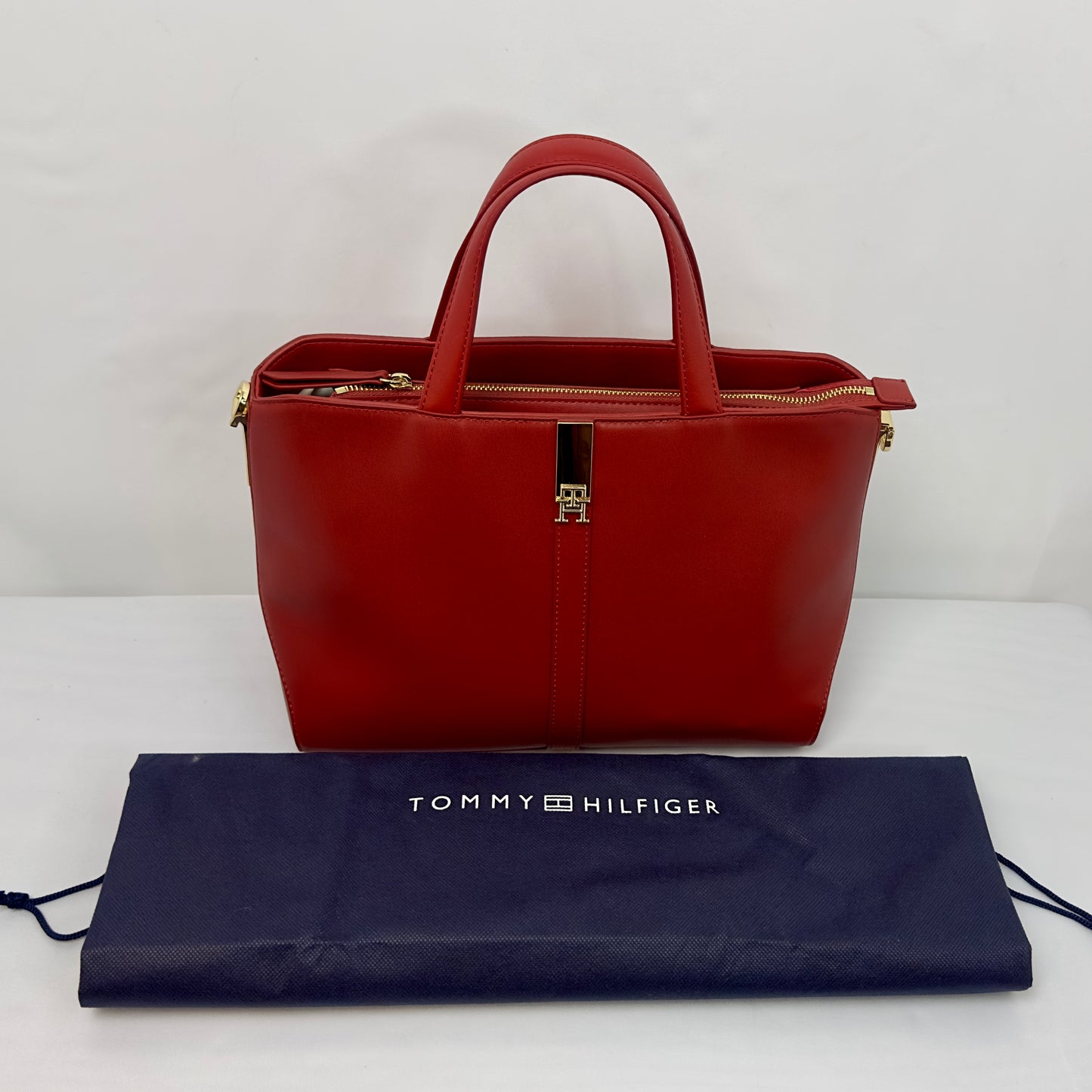 TOMMY HILFIGER - HERITAGE Plaque Satchel Bag -Blush
