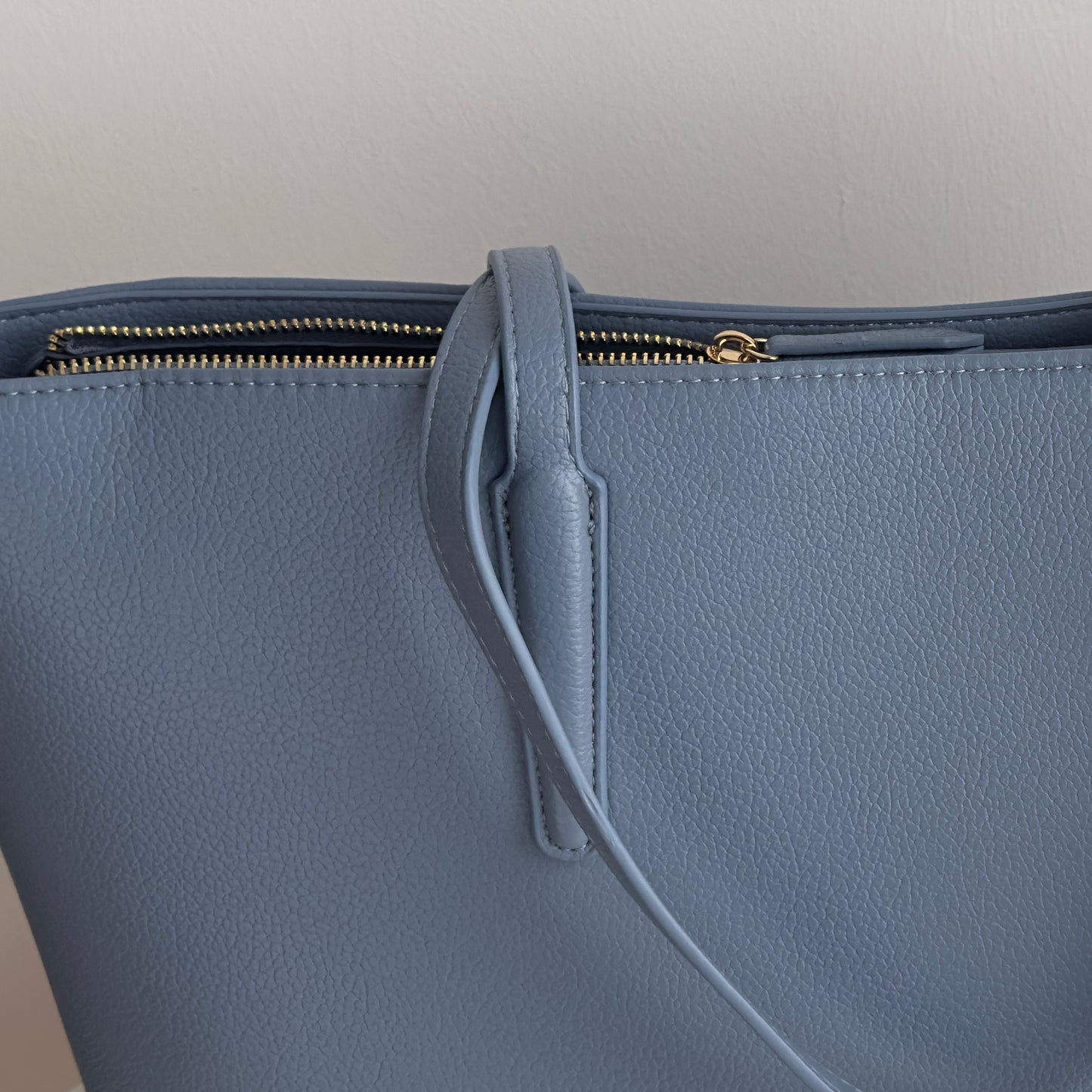 VALENTINO -Shopper bag -Faux Leather handbag -Powder Blue