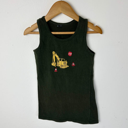 Boys Vest Shirt - Stretch Shirt -Olive Green
