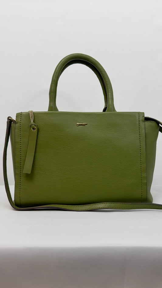 PAUL CASTELLOE - Feminine Leather Handbag - Olive Green