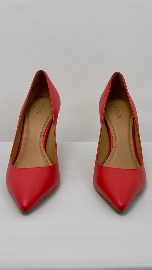 KAZAR -Classic High Heels - Red Leather Shoes
