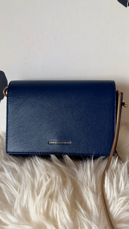 DANIELE DONATI -Leather Clutch Bag -Navy