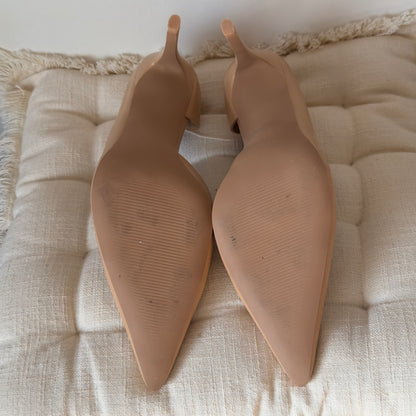NA-KD Side Cut High Heels Shoes -Beige